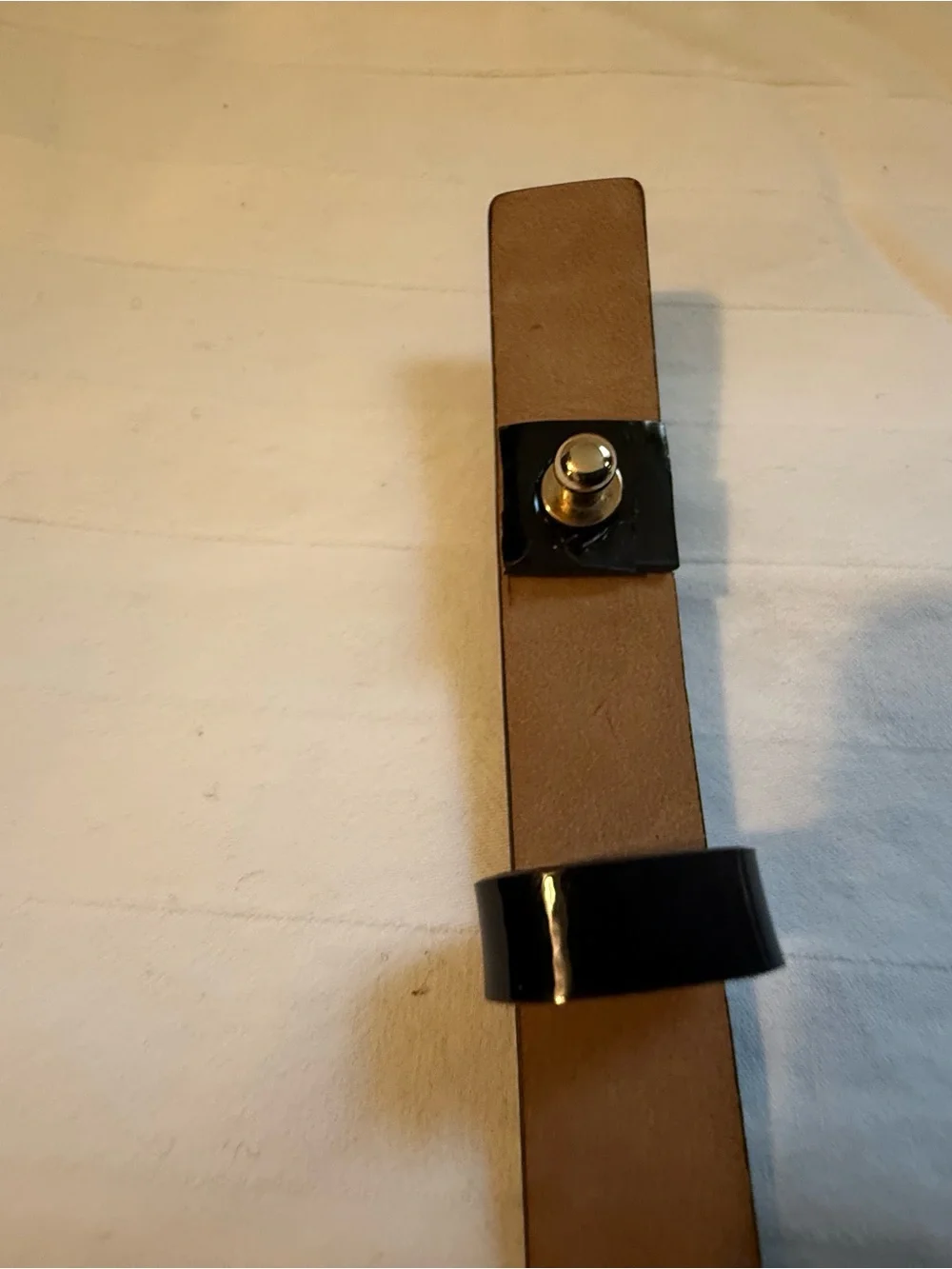 Valentino Garavani Black Leather Belt Strap with Metal Stud